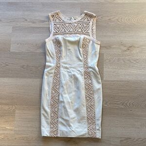 Adam Lippes Crochet Detail Sheath Mini Dress